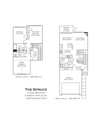 the spruce floor plan  2nd and 3rd floor plans