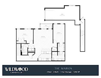A floor plan for a property called The Marion by Wildwood Lakeville.