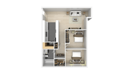 One bed One bath Floor Plan  at Skyline Heights LLC, Daly City, 94015