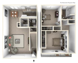 1 Bed 1.5 bath Townhome at The Preston at Hillsdale, San Mateo
