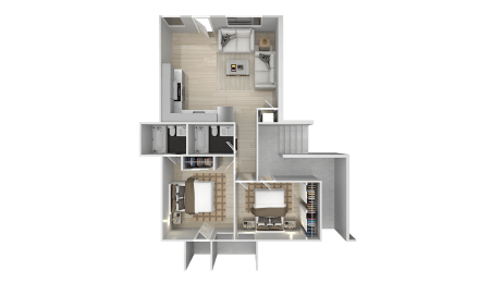Floor Plan at The Flats on Addison, Sherman Oaks, CA 91423