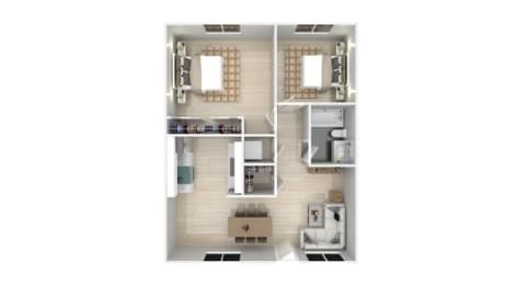 a floor plan of a house with a bedroom and a bathroom at Element LLC, Sunnyvale, CA