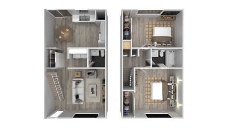 a floor plan of a house with a bedroom and a bathroom at Ocean Villas, Oxnard, CA 93033