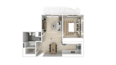 One Bedroom  One Bathroom639sq_Floorplan at Citra Apartments LLC, San Diego, CA, 92107