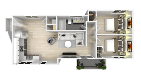 2 Bed 1 Bath 783sf at The Gates at the Marina Apartments, Marina, CA