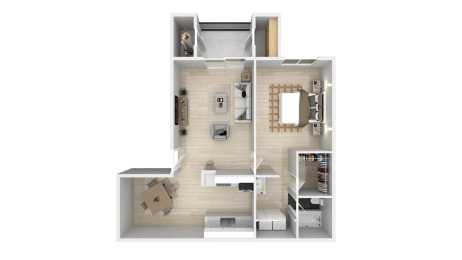 a floor plan of a house with a bedroom and a bathroom at La Jolla Blue, California, 92122