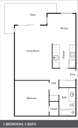  Floor Plan 1 Bedroom Type A