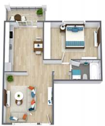  Floor Plan Amador 1x1