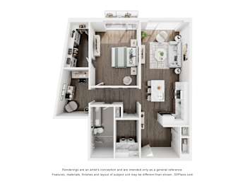 Floor Plan  1 BEDROOM+DEN-6