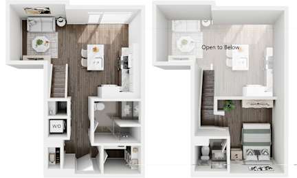 Floor Plan  a renovated floor plan with a bedroom and a living room