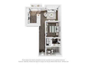 Floor Plan  1 BEDROOM-4