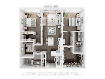 Floor Plan  2 BEDROOM+DEN-3