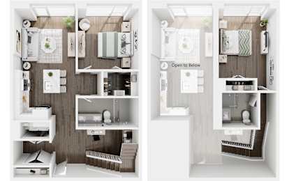 Floor Plan  a renovated floor plan with a bedroom and a living room
