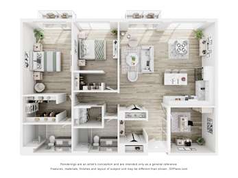 Floor Plan  PH - 2 BEDROOM+DEN-3