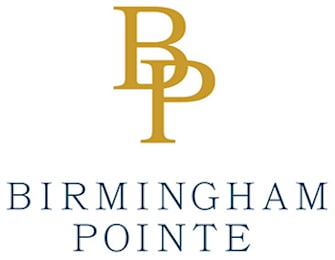 Floor Plan  The image is a logo of Birmingham Pointe.