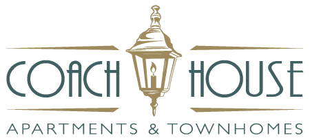 The image is a logo for a company named "Coch House" that deals with apartments and townhomes.