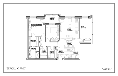 the floor plan of the unit