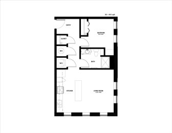 a floor plan of a house with a small footprint