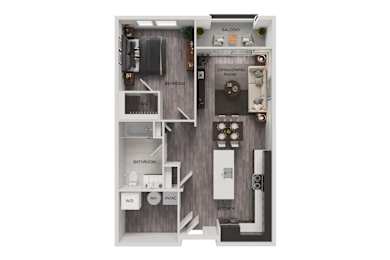 A diagram of a house layout with labeled rooms.