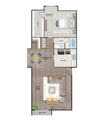 A6 Floor Plan at Latitude 2976, Houston
