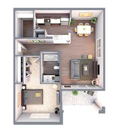 1 bedroom 1 bath A at The Maddox Apartments, Arkansas