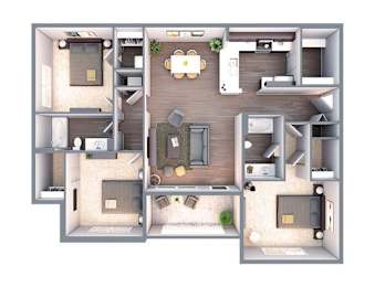 3 bedroom 2 bath at The Maddox Apartments, Centerton, AR, 72719