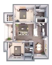 2 bedroom 2 bath B at The Maddox Apartments, Centerton, AR
