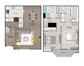 B4 Floor Plan at Latitude 2976, Houston, 77042