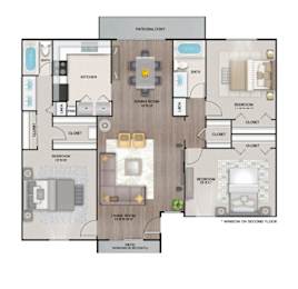 C1 Floor Plan at Latitude 2976, Houston