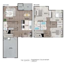 The Queen Floor Plan at Estates at Palm Bay, Fort Walton Beach, FL, 32547