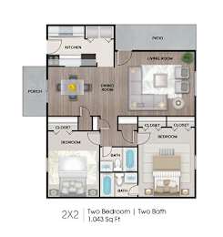 2 bed 2 bath at The Lorient Apartments, Pensacola, FL