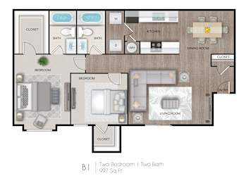 2 bed 2 bath at The Onyx Apartments, Huntsville, AL