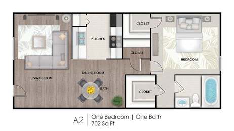 a floor plan of a home with roommates