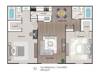 a floor plan with a bedroom and a bathroom