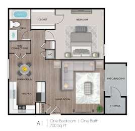 The Aurora Floor Plan at The Beacon, Huntsville, 35816