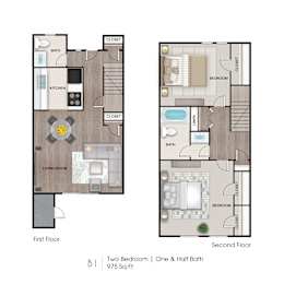 two bedroom floor plans  the residences at sawmill estates