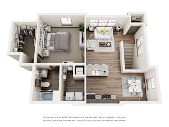 A series of four images showing different layouts of a house.