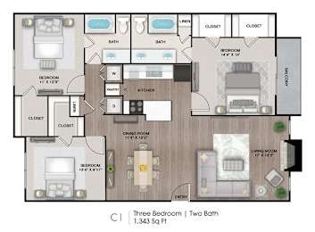 a floor plan with a bedroom and a bathroom