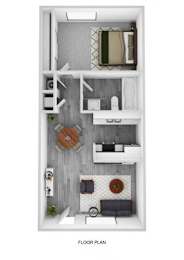 One Bedroom Floorplan
