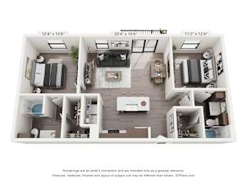 B2 Floor Plan at Arden at Corinth, Corinth, TX