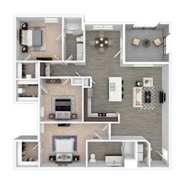 C1 Floor Plan at 901 Rendon, Burleson