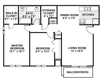 a floor plan of a house with bedrooms and a living room