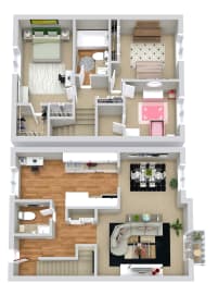 2 bedroom floor plan  the residences at