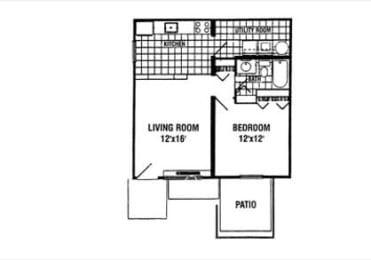  Floor Plan 1 BED | 1 BATH