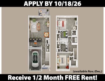 Apartment layout with a kitchen, living room, and bathroom.