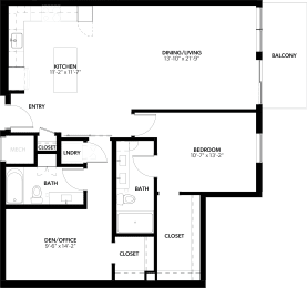 1 bedroom 1 bath I at The Pearl, Indiana