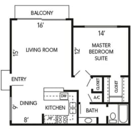 a floor plan of a house with a living room and a dining room