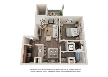 1 bed 1 bath C at Heatherstone, Dallas, TX