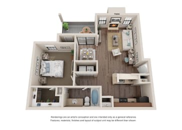 1 bed 1 bath D at Heatherstone, Dallas, 75287