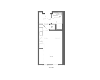 a floor plan of a house with a loft